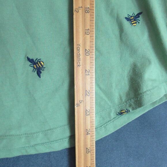 Vintage X America T Shirt Womens Small Green Embroidered Bee Short Sleeve Tee - Picture 3 of 6